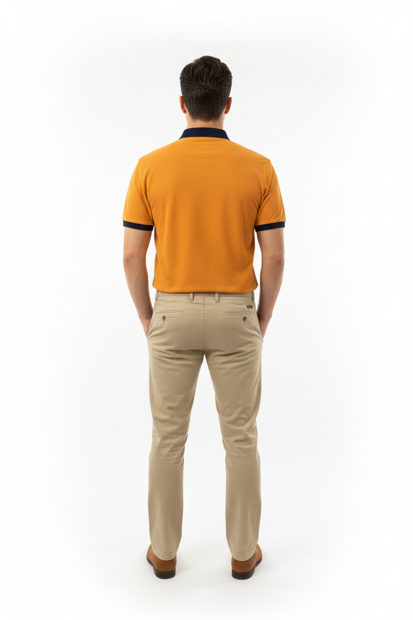Polo Arancione Désirée - Retro con Modello
