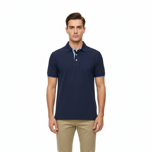 Polo Blu Navy Désirée - Frontale con Modello