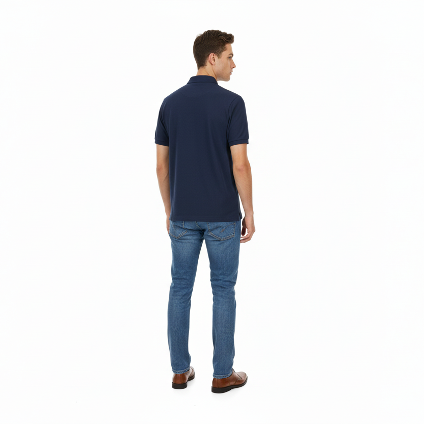Polo Blu Navy Désirée - Retro con Modello