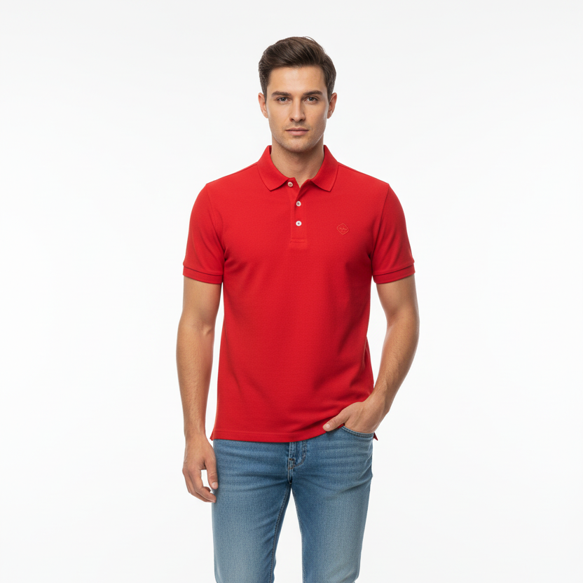 Polo Désirée Rossa - Vista Frontale