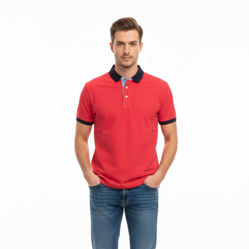 Polo Rossa - Frontale con Modello